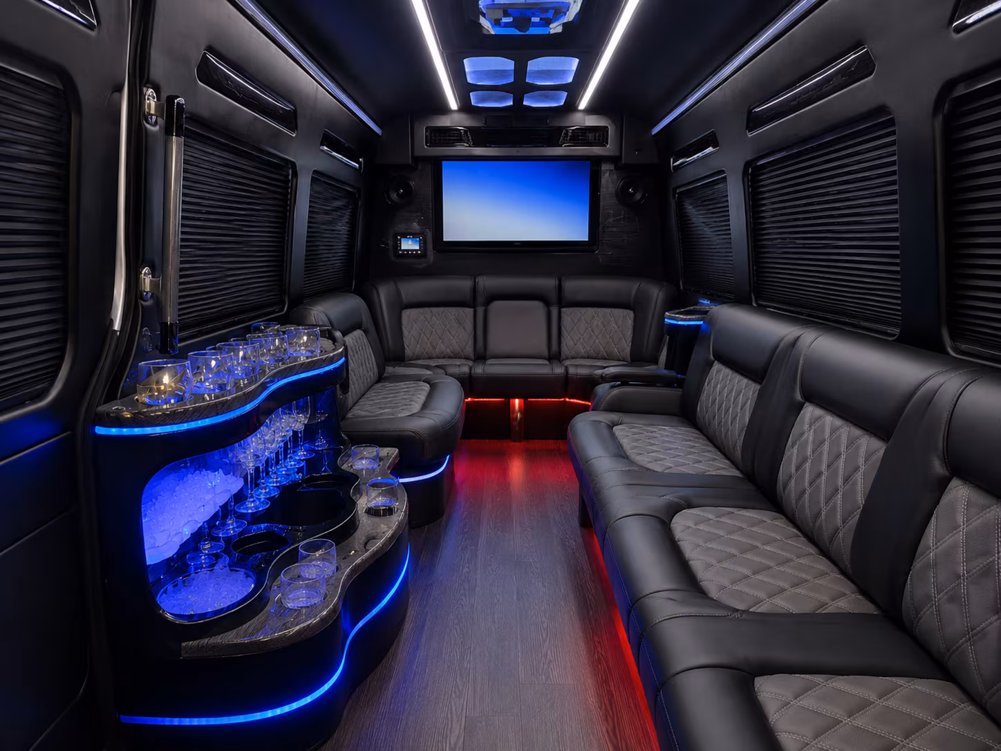 buses for corporate events at the vibe credit union showplace
