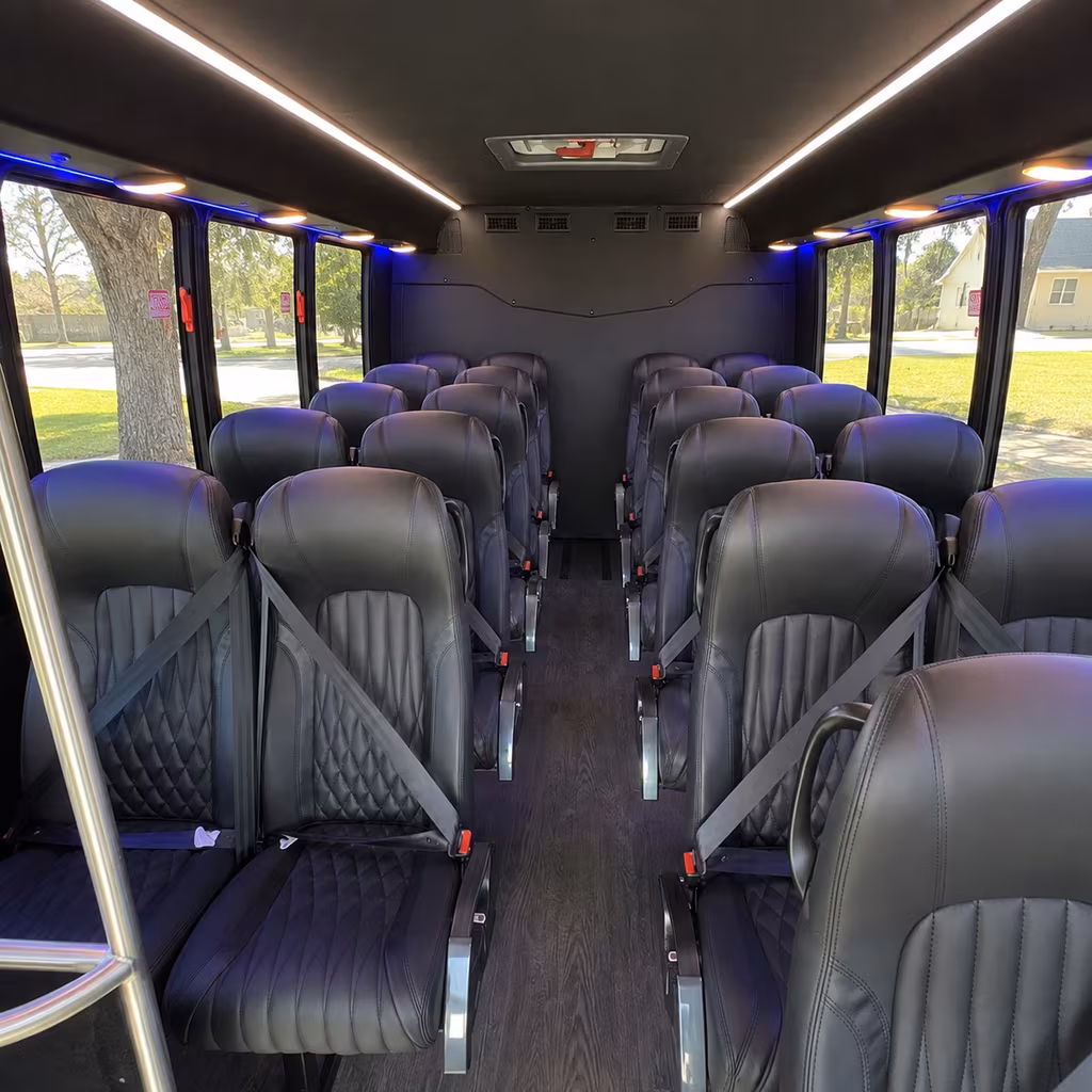 waterford 28 passenger minibus inside