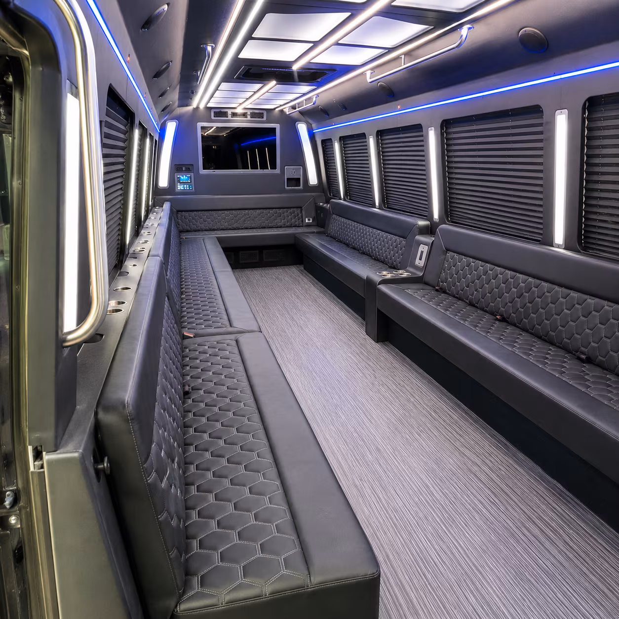 waterford 40 passenger party bus interior